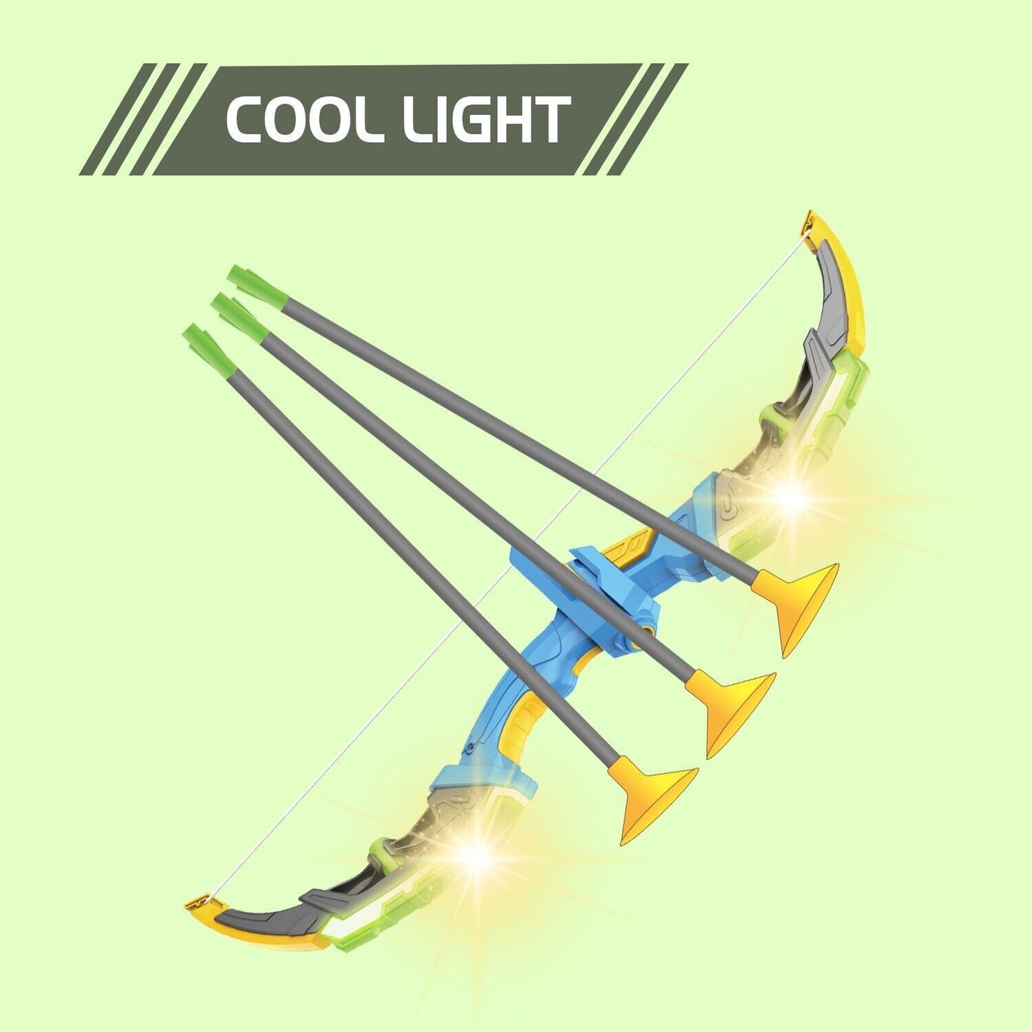 LED-lit Archery Toy,10 Suction Cup Arrows