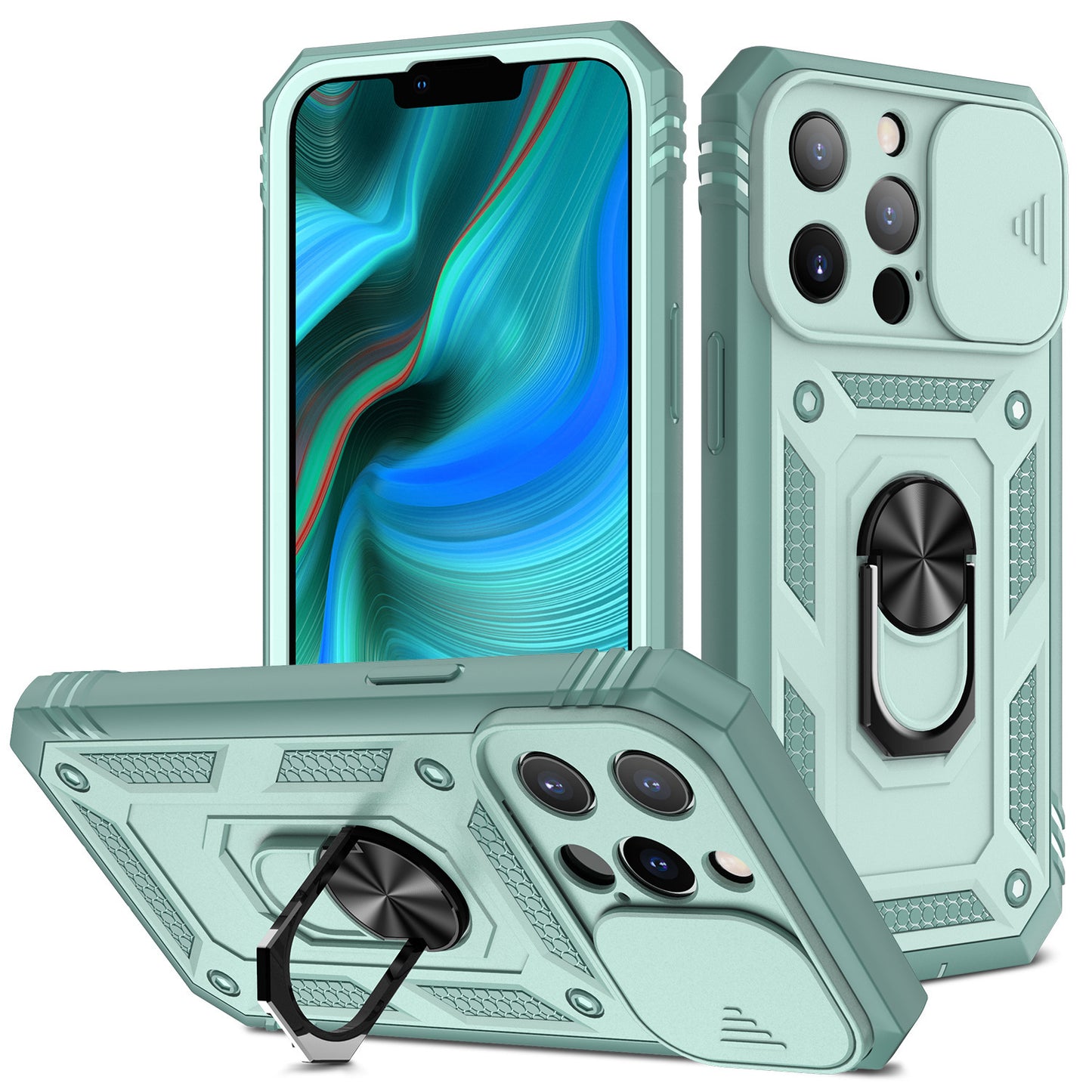 Mobile Phone Case With Sliding Window Bracket