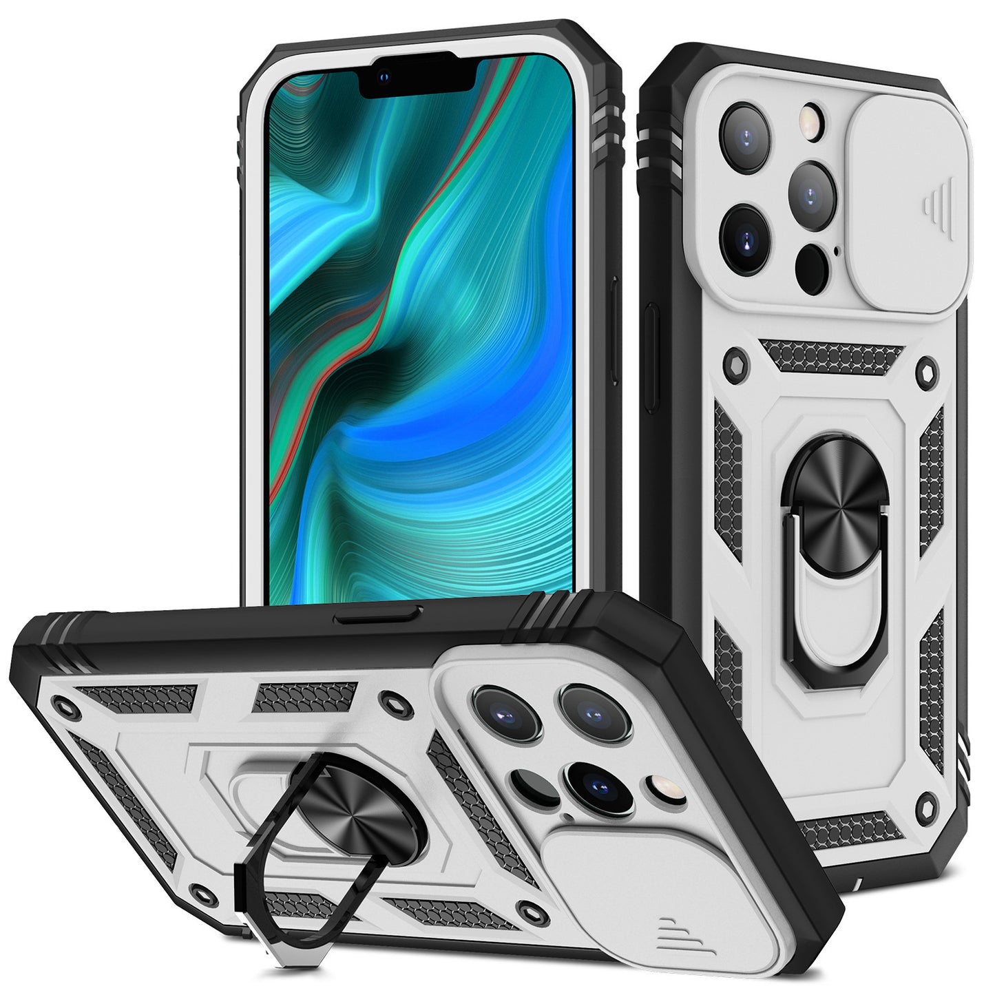 Mobile Phone Case With Sliding Window Bracket