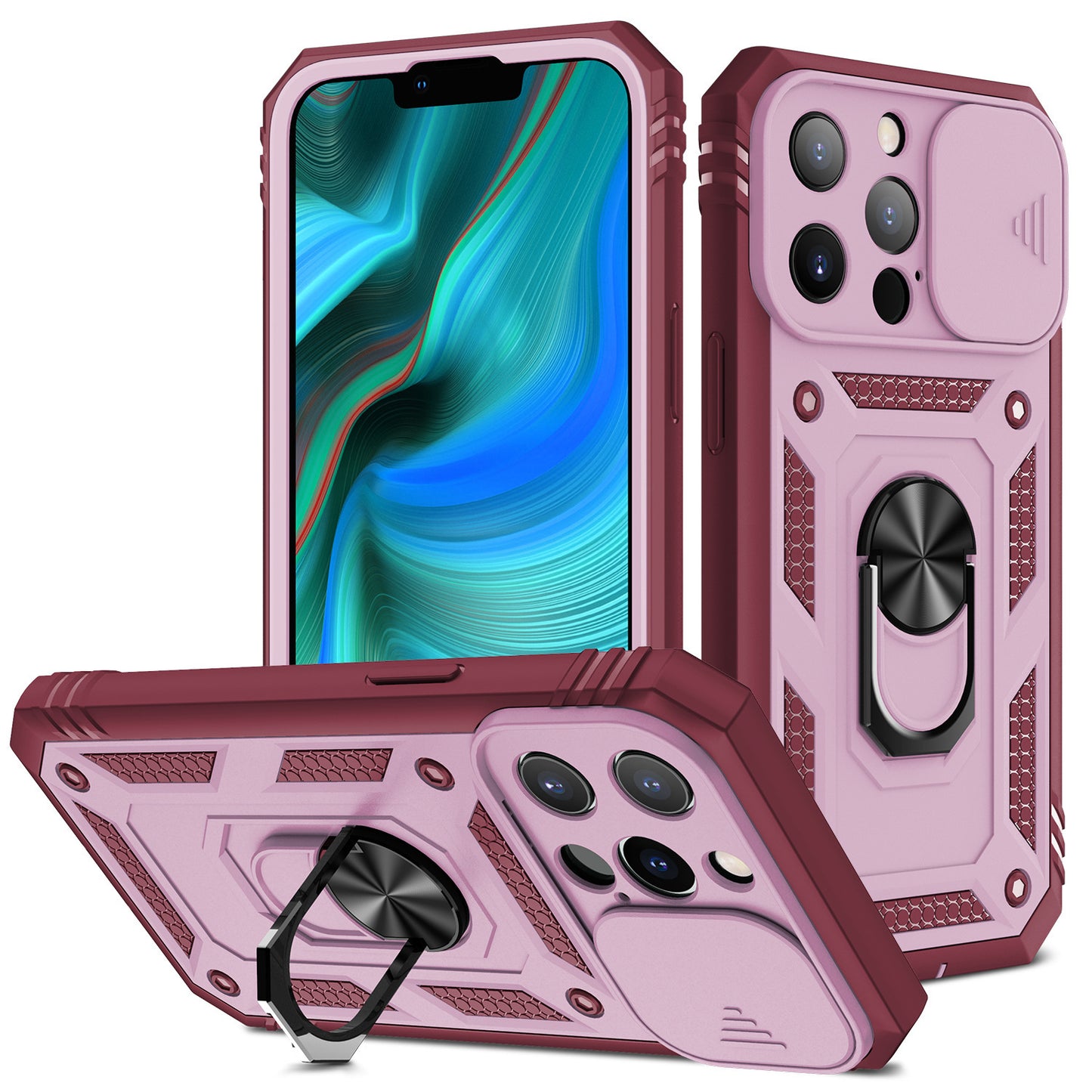 Mobile Phone Case With Sliding Window Bracket
