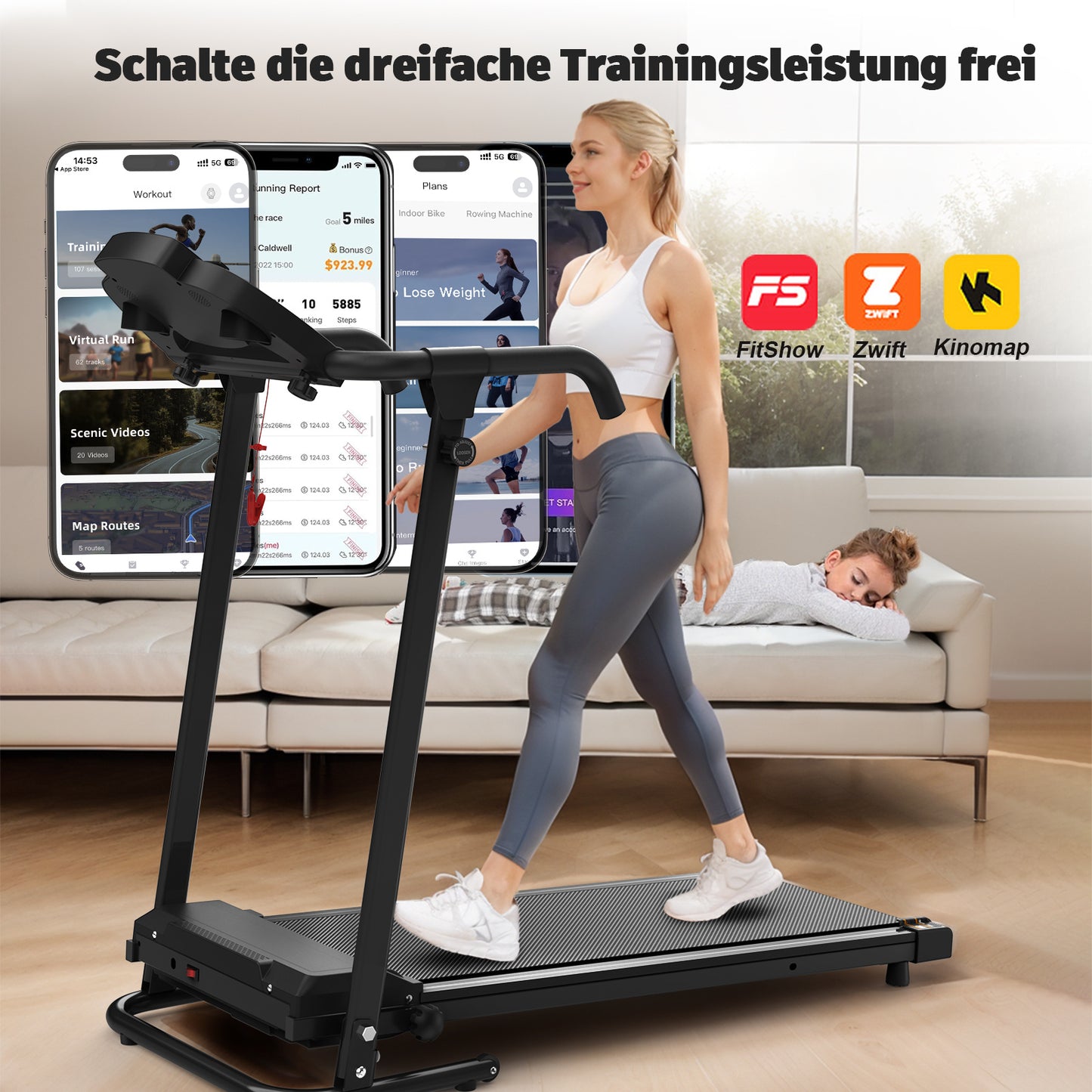 2-in-1 Treadmills For Walking, Running And Jogging