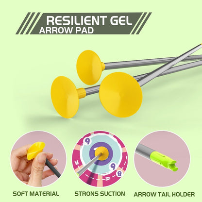 LED-lit Archery Toy,10 Suction Cup Arrows