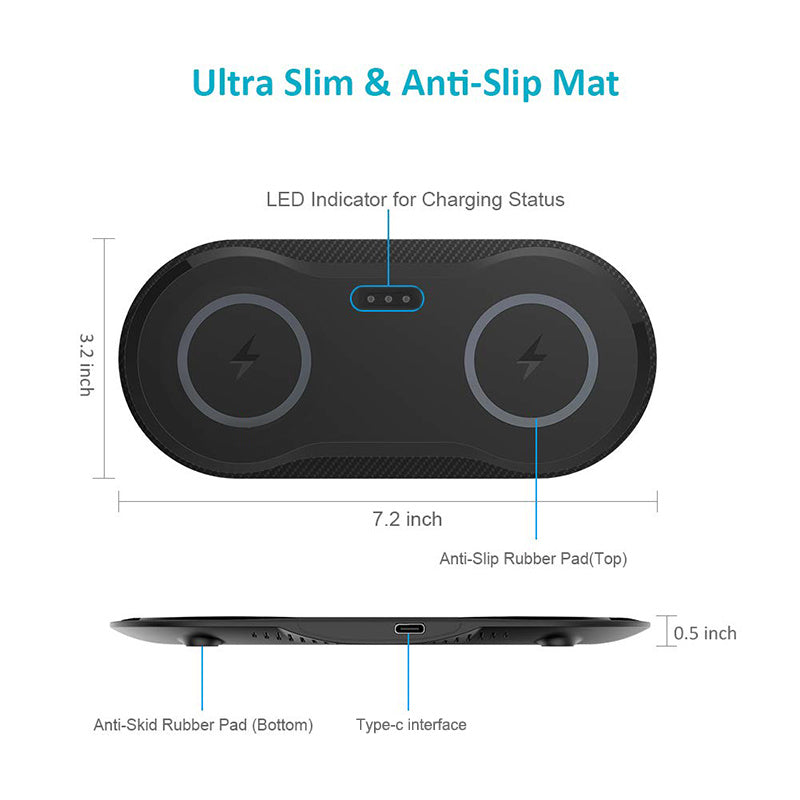 Wireless Charger Dual Mobile Phone