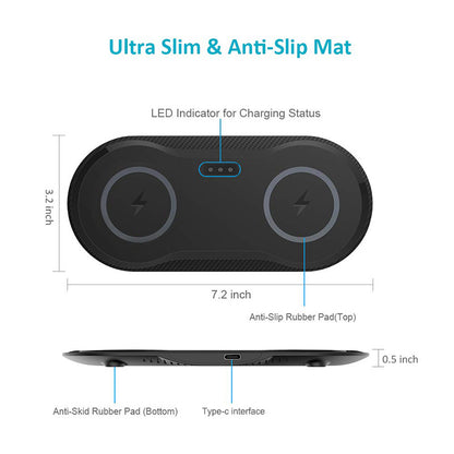 Wireless Charger Dual Mobile Phone