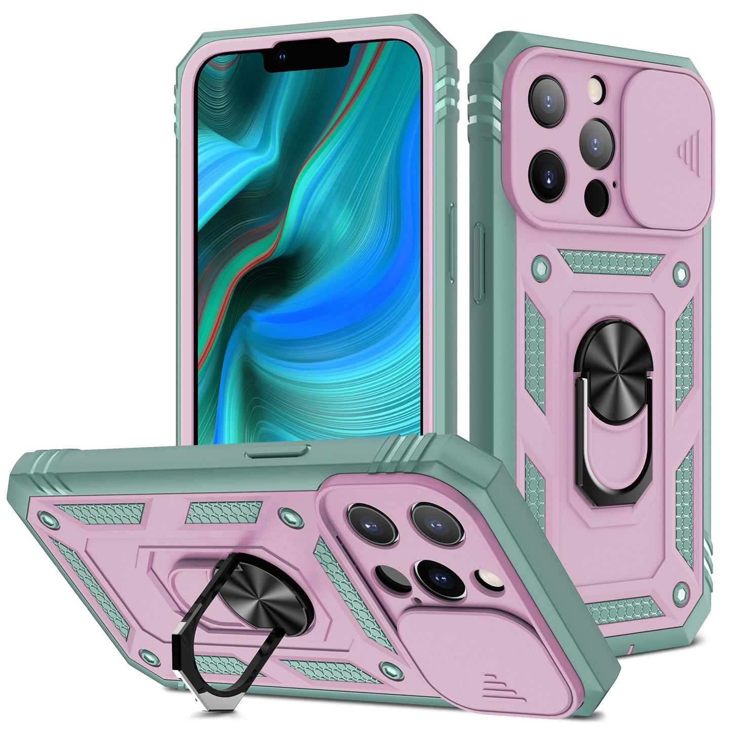 Mobile Phone Case With Sliding Window Bracket