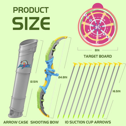 LED-lit Archery Toy,10 Suction Cup Arrows