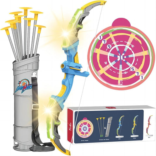 LED-lit Archery Toy,10 Suction Cup Arrows