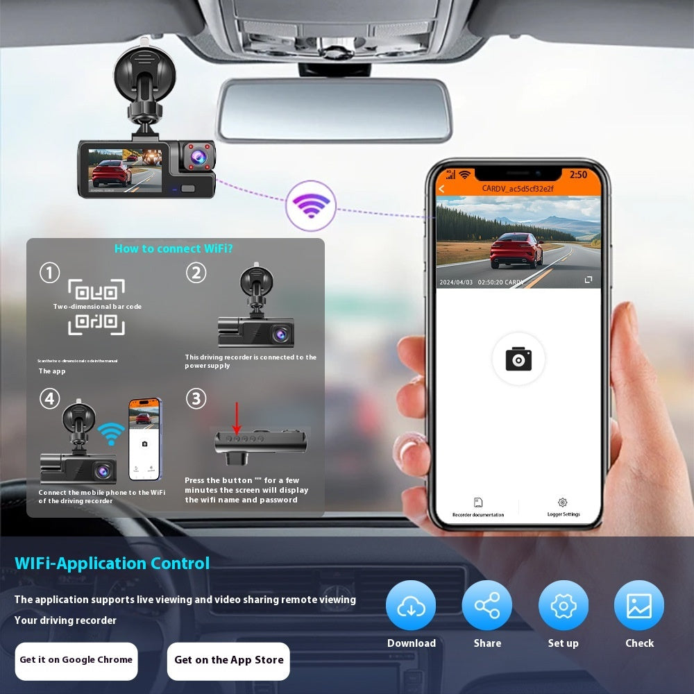 Driving Recorder Supports WiFi Mobile Phone